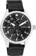Oozoo Timepieces Black  Leather Strap C11009